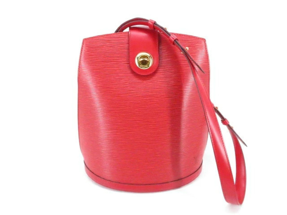 LOUIS VUITTON Cluny Shoulder Bag Epi Castilian Red
